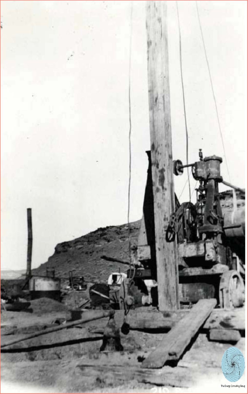 Cable Tool Drilling Rig, Wyoming, Circa 1933
