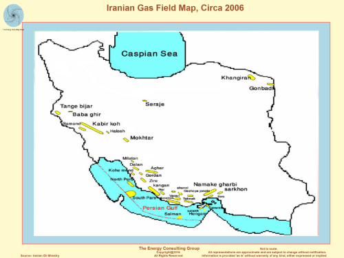 Iranian Gas Fields, Circa 2006