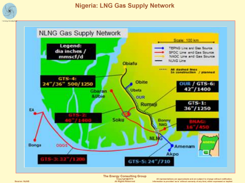Nigerian LNG Gas Supply Network