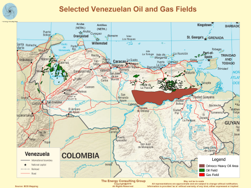 Selected Venezuelan Oil and Gas Fields