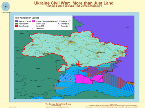 Ukraine Map: Black Sea oil and gas concessions after Crimea Annexation