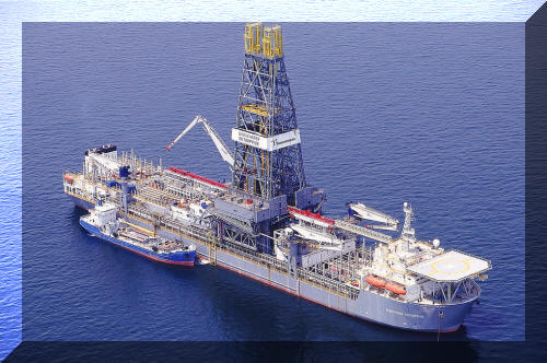 Image: Deepwater Drillship On Station in the Gulf of Mexico