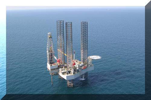 Image: Jack-up:  Drilling a deep shelf gas well in the Gulf of Mexico