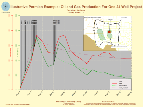 Permian Example: Oil and Gas Production Performance For One 24 Well Project