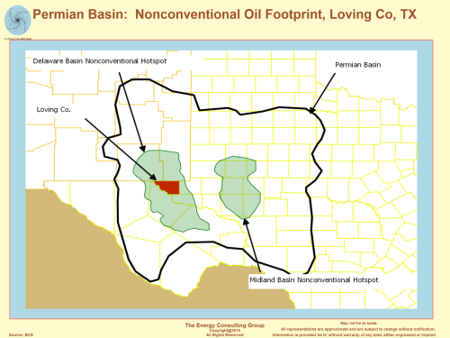 Permian Basin: Nonconventional Oil Footprint, Loving Co, TX