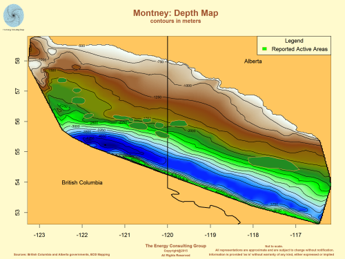 Montney: Depth Map